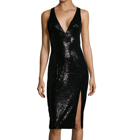 JAYGODFREY Dresses & Skirts - JAYGODFREY Black Velvet Sequin Dress | 2